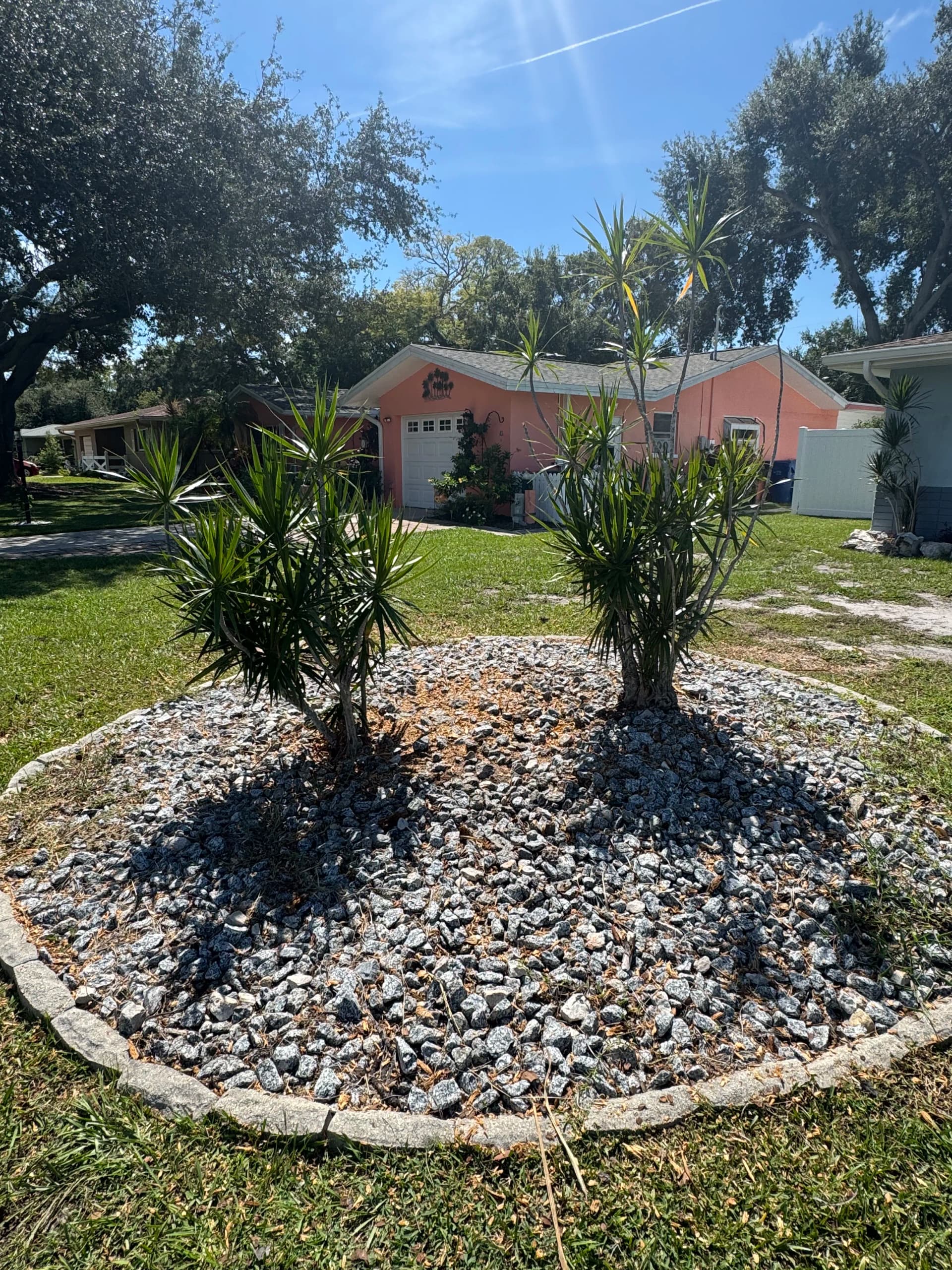 Gallery photos for Stump Grinding Clears the Way in a Rock Garden Bed: Image #1